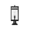 Z-Lite Nuri 1 Light Outdoor Pier Mounted Fixture, Black & Clear 596PHMR-533PM-BK - alternate 2